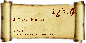 Ősze Gyula névjegykártya